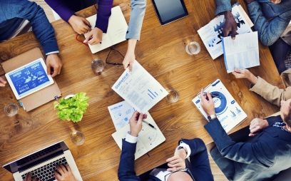 Group of Multiethnic Busy People Working in an Office