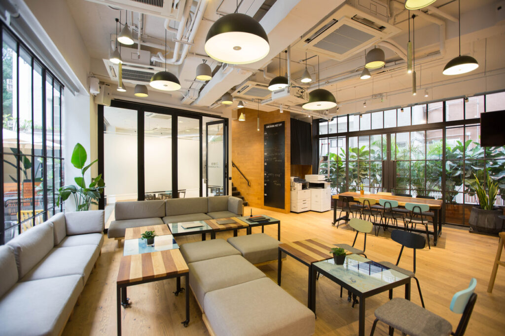 coworking area with no people