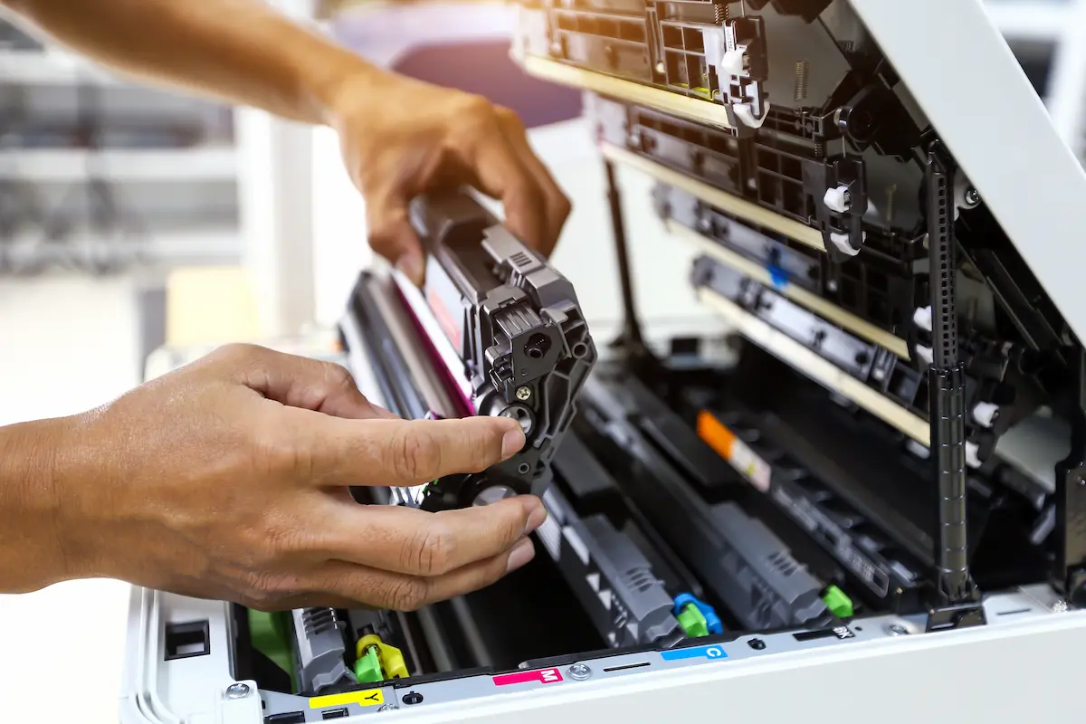 Working with printer parts