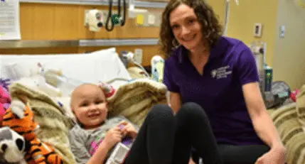 Visiting child in hospital