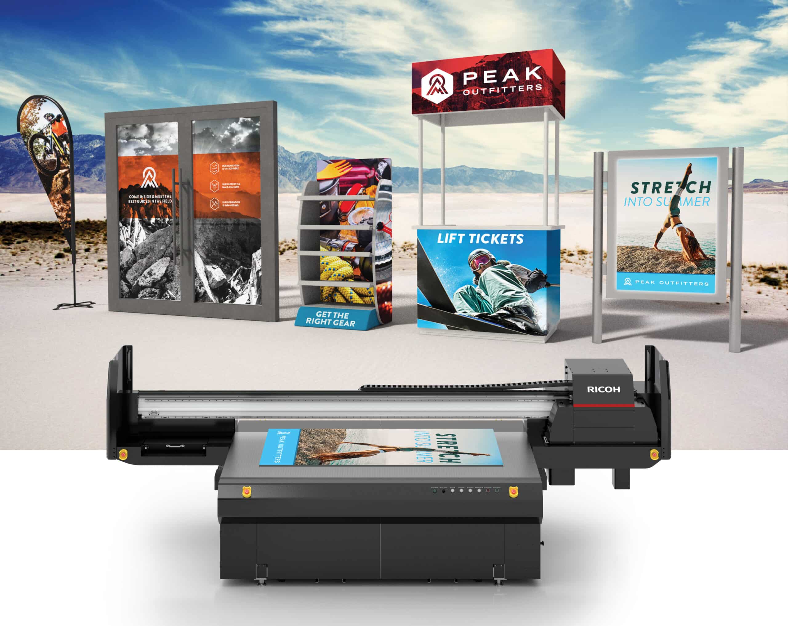 Ricoh flatbed printer promotion poster