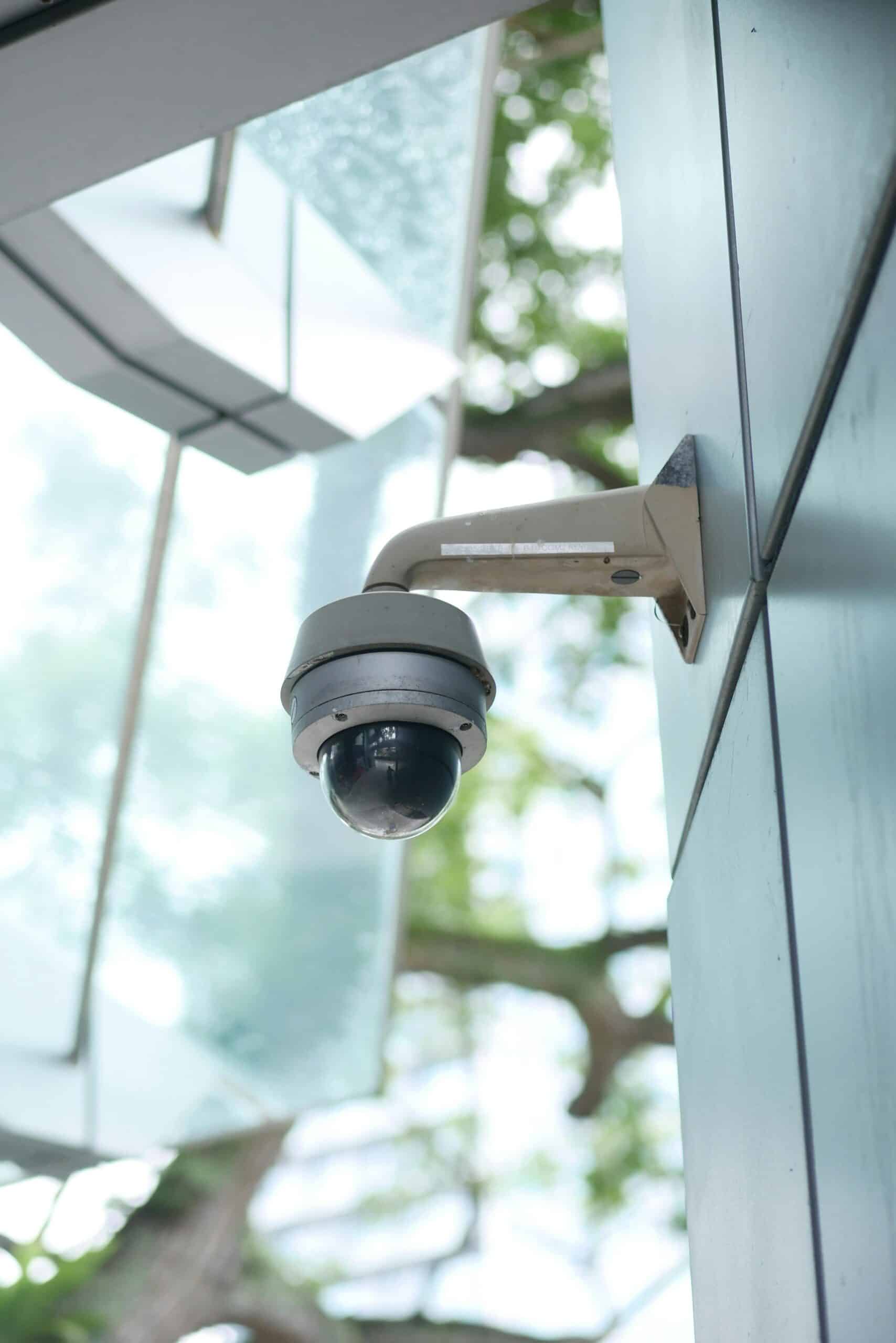 CCTV Camera Mounted on the Wall