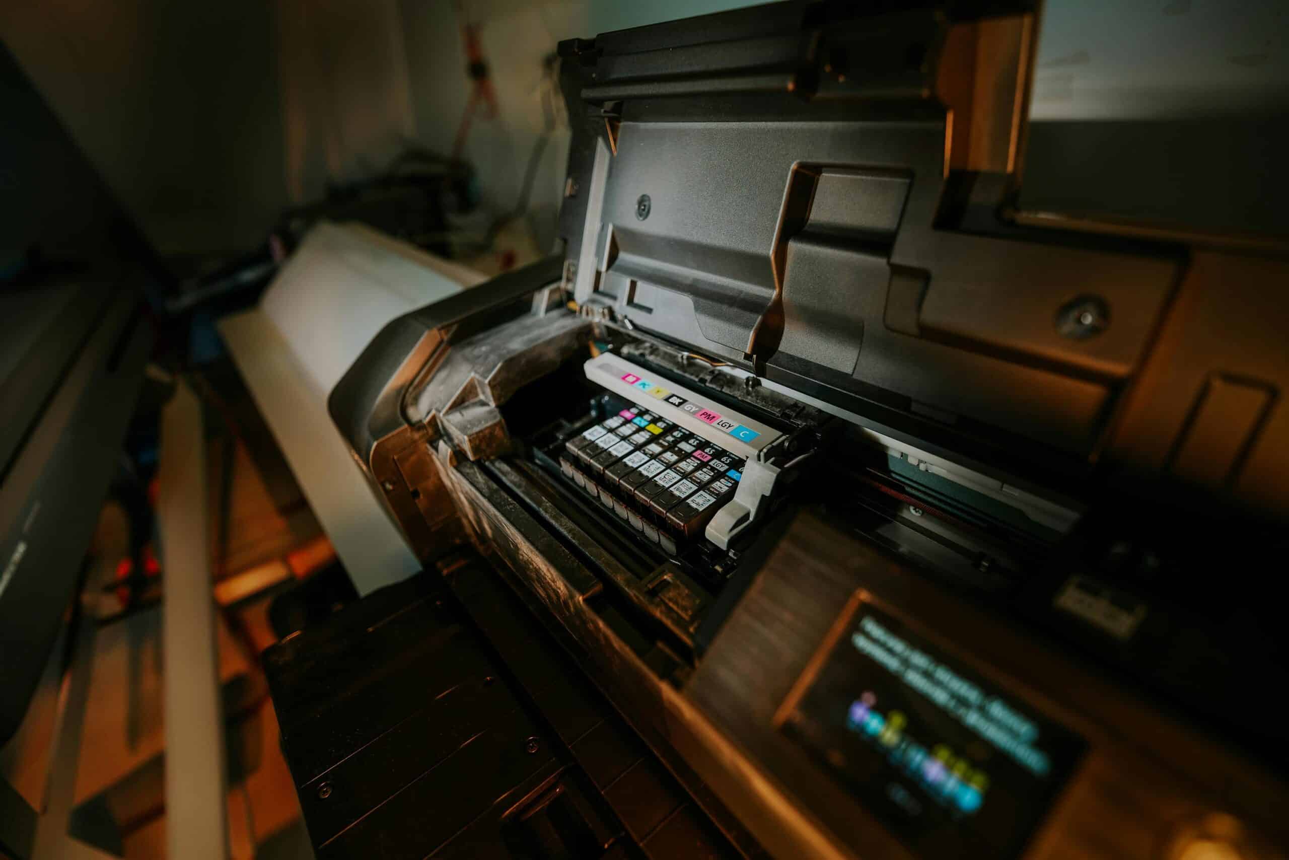 Close up of printer